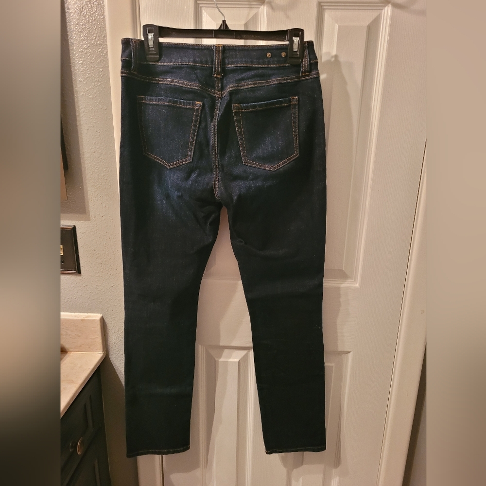 Women's Cabi Dark Blue High Straight Jeans Sz 4 - Picture 2 of 3